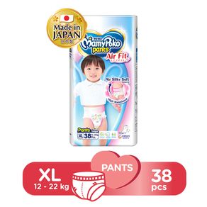 MamyPoko Air Fit Pants Boy Diapers XL 38pcs (12-22kg)