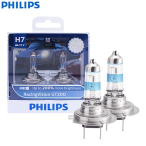 Philips RacingVision GT200 H7 12V PX26d +200% Brighter Light Auto High Low Beam Halogen Headlight Car Lamps ECE 12972RGTS2, Pair