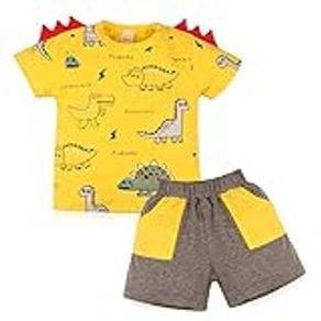Summer Baby Boys Short Sleeve Tops + Shorts Casual Outfits Set