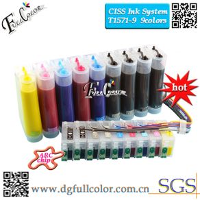 9 color 500ml pigment ink for Epson Stylus photo R3000 refill ink cartridge and ciss system T1571-T1579