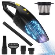 Rechargeable Cordless Handheld Vacuum Powerful Car Hand Vacuum Cleaner 2200Mah Lithium Battery Portable Vacuum For Cars Home And Office Wet/Dry Cleaning (12V 120W)