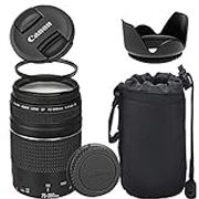 Canon EF 75-300mm f/4-5.6 III Lens with Optimal Accessory Bundle