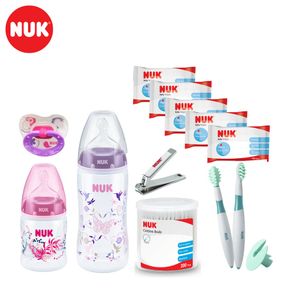 PP Bottle Trio Pack (0-6mths) x1 +Baby wipes(10sx5) +Nail Clipper x1 +Cotton buds (200pcs) x1 +Training Toothbrush x1