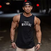 Brand Fashion Gym Muscle Sleeveless Shirt Tank Top Men Casual O-neck Clothing Bodybuilding Sport Fitness Workout Singlets Vest