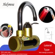 Heater Red Water Heaters Set Faucet Electric Heating LED  Display Kitchen instantaneous  Hot/ cold Tap Tankless Instant Shower