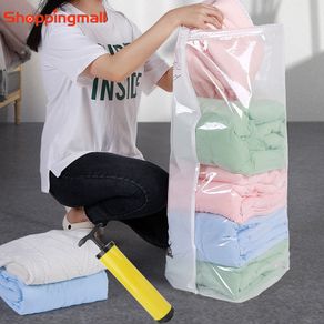 8pcs Vacuum Storage Bags Set With Hand Pump For Travel Home