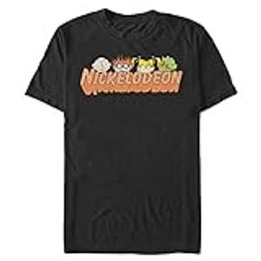 Nickelodeon Big & Tall Rugrats Nick Logo Men's Tops Short Sleeve Tee Shirt, Black, Big Tall