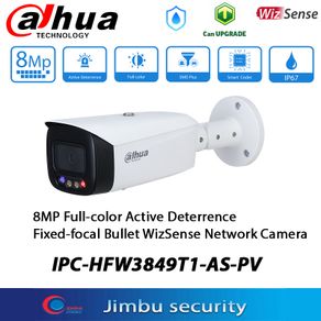 Dahua 4K IP Camera IPC-HFW3849T1-AS-PV 8MP Full-color Active Deterrence Fixed-focal Bullet WizSense Network Camera