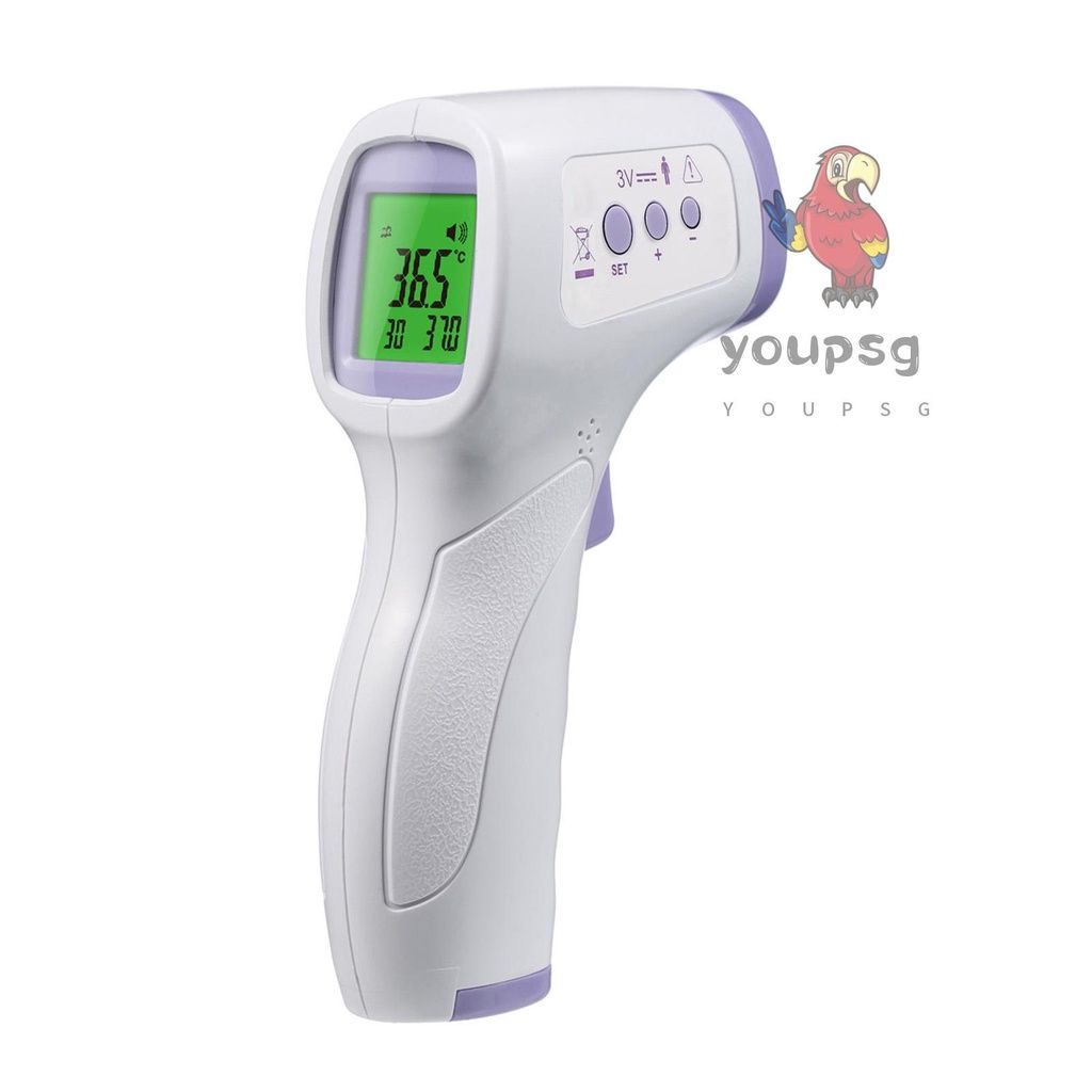 Non-contact Ir Infrared Sensor Forehead Hanging Thermometer Led Display  Temperature Measurement C/f 0.5s Fast Measurement High Temperature Buzzer  Ala