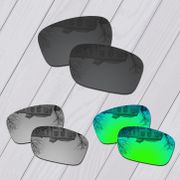 E.O.S 3 Pairs Black & Silver & Emerald Green Polarized Replacement Lenses for Oakley TwoFace OO9189 Sunglasses