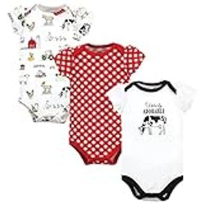 Hudson Baby Unisex Baby Cotton Bodysuits, Udderly Adorable, 9-12 Months, Udderly Adorable, 9-12 Months