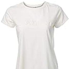 Calvin Klein Women's Short Sleeve Tee with Logo, SOFT WHITE