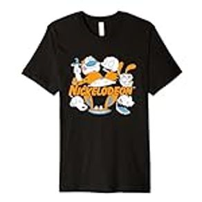 Nickelodeon Logo With Characters Head Premium T-Shirt
