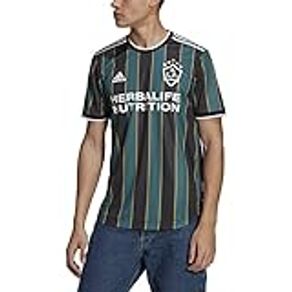 Adidas 2021-22 LA Galaxy Authentic Away Jersey - Black-Tech Green