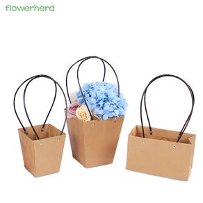 Square Flower Packaging Decorative Box Bouquet Wrapping Paper Bag