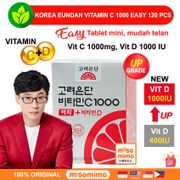 💗READY💗 Korea Eundan Vitamin C Vitamin D 1000 Easy 120 Tablets + FREE Bonus Gift