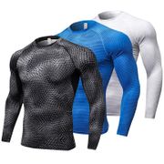 YD New Long Sleeve Sport Shirt Men Quick Dry Men's Running T-shirts Snake Gym Clothing Fitness Top Mens Rashgard Soccer Jersey