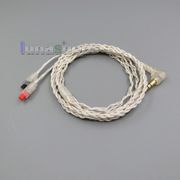 LN005318	With Earphone Hook Silver Foil PU Skin Cable For audio-technica ATH-IM50 ATH-IM70 ATH-IM01 ATH-IM02 ATH-IM03 ATH-IM04