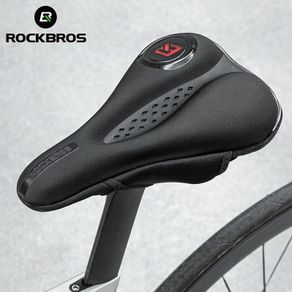 ROCKBROS Bicycle Saddle Cover Gel Liquid Silicone  Hollow Breathable Comfortable Soft Memory Sponge Bike Seat Cushion MTB Road Bike Saddle Cover Cycling Accessories