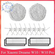 Replacement Parts for  Dreame W10 / W10 Pro Robot Vacuum Cleaner HEPA Filter Mop Cloth Side Brush