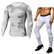 Motorcycle Quick Dry Camouflage Men's Running Sets Compression Sports Suits Skinny Tights Clothes Gym Fitness Camo Sportswear