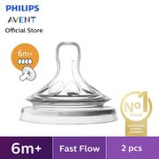 PHILIPS AVENT Teat Natural Fast Flow 6m+ (Twin Pack) - SCF654/23