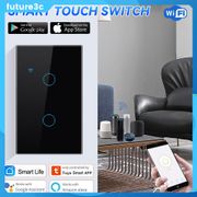 1/2/3/4 Gang Tuya Wifi Smart Light Touch Switch Wall 100-250v 120*72mm Remote Control Work With Alexa Google Home Smart Life App FUTURE
