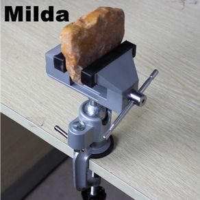 Mini Bench Vice Grinder Accessory Electric Drill Stand Holder Drill Stent Clip-On Clamp Vice Vise Swivel Bench Screw Tool