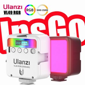 Ulanzi VL49 RGB light Mini photography fill light built-in lithium battery with cold shoe adjustable brightness soft light 2500-9000K Type-c charging