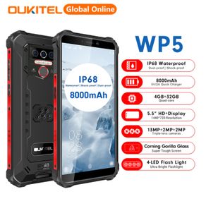 OUKITEL WP5 IP68 Waterproof Smartphone 8000mAh Android 10.0 Triple Camera Face/Fingerprint ID 5.5 Inches 4GB 32GB Mobile Phones