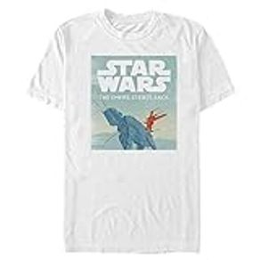 STAR WARS Big & Tall Empire Minimalist Men's Tops Short Sleeve Tee Shirt, White, 3X-Large