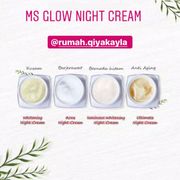 Ms Glow Day & Night Cream - Whitening Night Cream / Ulimate / Anti Acne / Luminous