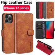For IPhone 12 Mini 12 Pro Max For IPhone12 Case Retro Flip Leather Phone Case Magnet Wallet Card Slots Bracket Shockproof Soft Casing Protection Cover With lanyard For i12 iphone12Pro 12promax