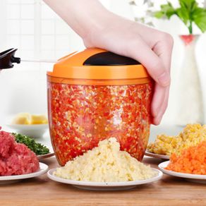 1pc Manual Food Processor,Vegetable Chopper,Garlic Chopper,Hand Small Food  Processor,Veggie Chopper,Manual Food Processor,Kitchen Gadgets,Chopper  Vegetable Cutter or Blender for Onion,Garlic,Ginger,Chili,Fruit, Meat