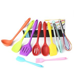 11pcs Silicone Cooking Utensil & 1pc Storage Bucket,kitchen Utensil Set,  Silicone Cookware Set, Silicone Kitchen Utensil Set, Wooden Cooking Utensils