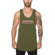 Gym Clothing Bodybuilding Workout New Fashion Brand Mens Tank Top Vest Cotton Musculation Fitness Singlet Sleeveless Sport Shirt