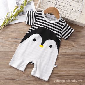 Baby short-sleeved one-piece baby cotton summer clothes baby thin pajamas romper newborn clothes summer