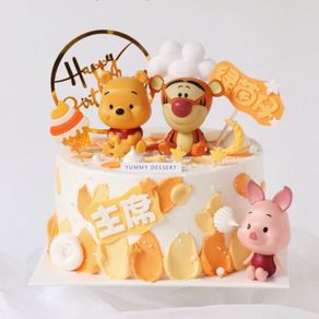 Winnie The Pooh Cake Topper Pooh Bear Cake Topper Cupcake Topper Winnie  Characters Toys Tiger Pig Cake Decoration Party Supplies