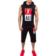 ZOGAA Mens Tracksuit Summer Fitness Sport Suits Set 2 Piece Sleeveless Hoodies Witth Shorts Men Fashion Solid Casual Sweatsuit