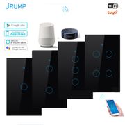JRUMP Wifi Smart Touch Switch Voice Control Light Switch With Wireless Remote Control Wall Switch Work Alexa Echo Google Home