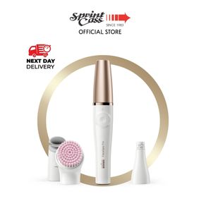 (NEXT DAY DELIVERY) Braun Face Spa Pro SE 912 All-in-One with Facial Epilator for Women Cleansing Brush Toner Head White
