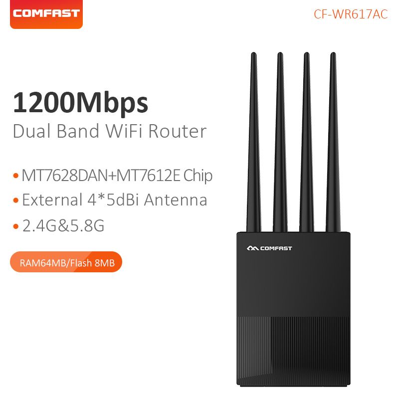 1200Mbps Dual Band 2.4G&5GHz WiFi Extender 802.11AC WiFi Repeater Powerful  Wireless Router/AP AC1200 Wlan Wi Fi Range Amplifier