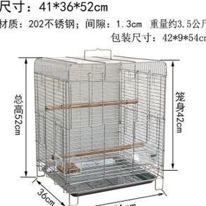 SG🥭QM Stainless Steel Bird Cage Weft Threads Luxury Villa Extra Large Breeding Household Starling Cage Tiger Skin Xuanfe