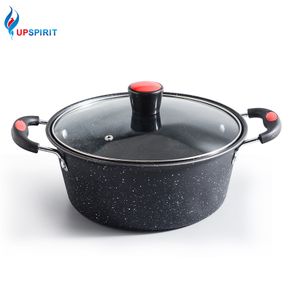 UPSPTIRIT Iron Soup Pot Non Stick Cooking Pot Milk Pot Saucepan Soup Pot For Gas Induction Cookers Kitchen Cookware