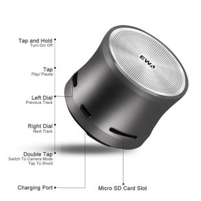 EWA A109 Super Mini Bluetooth Speaker Portable Bass Subwoofer TF Input Music Boombox MP3 Speakers altavoces sonos woofer 2022