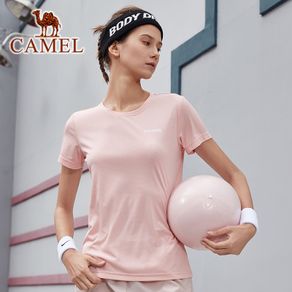 CAMEL New  Men Women Outdoor Cotton T-shirt Short Sleeve Casual Summer Soft Breathable Running Hiking Sports Shirt O-neck Tops