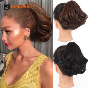 Synthetic Bouncy Curly Ponytail H Extensions Short Curly Wavy Pony Tail Female Claw Clip Ponytail High Ponytail Wig N