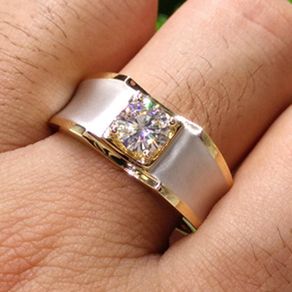 Women Men Jewelry Rectangle Cut Peridot & White Topaz Gemstone 100% 925 Sterling Silver Ring Size 6 7 8 9