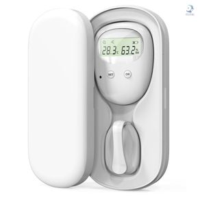 Wireless Baby Bedwetting Alarm Pee Alarm with Separate Receiver & Transmitter for Boys Grils Kids Potty Training Elder Care Vibration Sound Reminding Temperature Humidity Display w