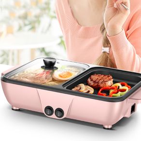 DMWD Multifunctional Electric Griddle Smokeless BBQ Grill Durable Baking  Pan Grill Skewers Household Machine Barbecue Grill EU